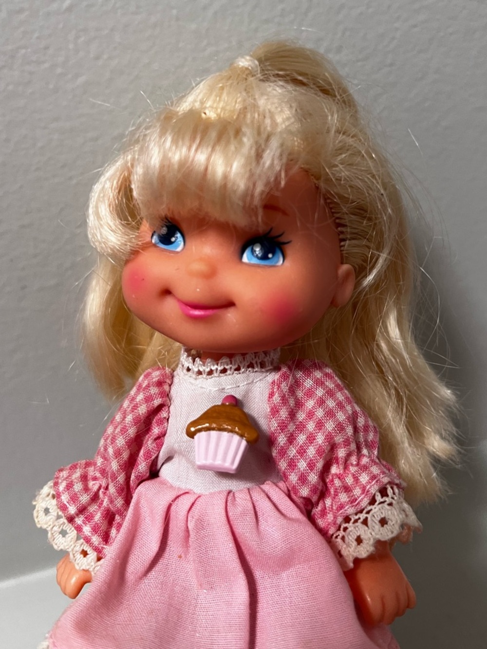 Vintage cherry merry muffin Cupcake Doll with Blonde Hair